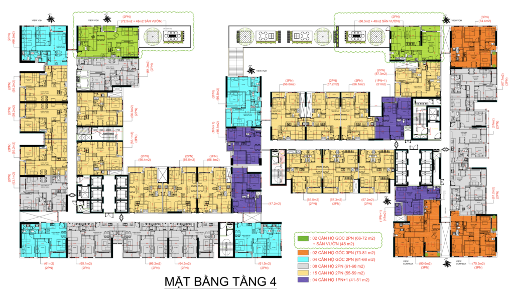 Mặt bằng tầng 4 - FPT Plaza 3